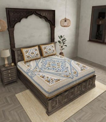 Pure Bliss 240TC Cotton Double Bedsheet