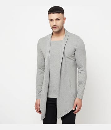 Glito - Grey Cotton Blend Men's Cardigan Sweater ( Pack of 1 )