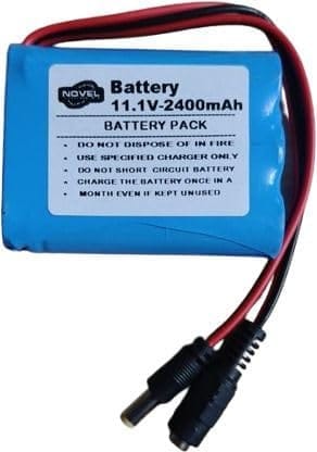 NOVEL 11.1V 2400mAh Lithium-Ion Rechargeable Battery Pack with BMS | Suitable for Portable Electronics, Robotics, Security Equipment and DIY Electronic Projects