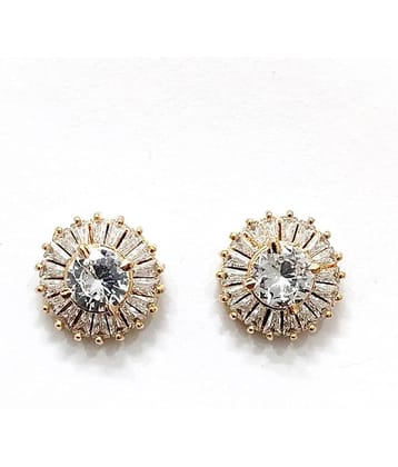 Jewels Corner - White Stud Earrings ( Pack of 1 )
