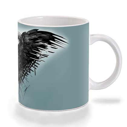 Multicolor Game Of Thrones Three Eyed Raven Art Ceramic Mug