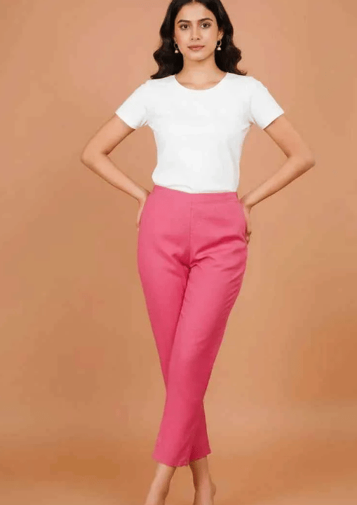 Sufiana Dark Pink Trouser Pants for Women - Stylish and Comfortable