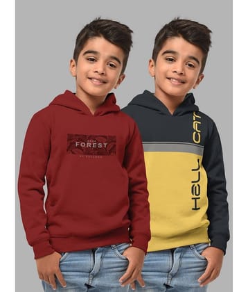 HELLCAT Pack of 2 Boys Cotton Blend Sweatshirt ( Multi Color )