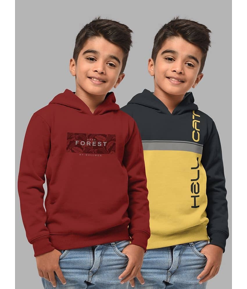 HELLCAT Pack of 2 Boys Cotton Blend Sweatshirt ( Multi Color )