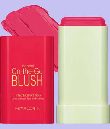Adbeni On the Go Natural Dewy Glow Stick Blush Hydrating Hot Pink 20 g