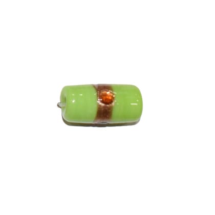 Beadwaala Handmade Fancy Lampwork Glass Beads For Jewelry Making. (Tube) SFL-070-Per Packet 25 Pcs / 21X11 MM