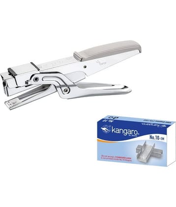 Kangaro 1 Stapler HP 10 | 4 Boxes of No. 10 Staple Pins | Combo Pack | for Home & Office Use | Pack of 5 | Multicolored | Medium Sized | Staples 20 Sheets