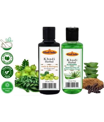 Khadi Herbal Combo Amla Bhringraj & aloevera Shampoo 420 mL