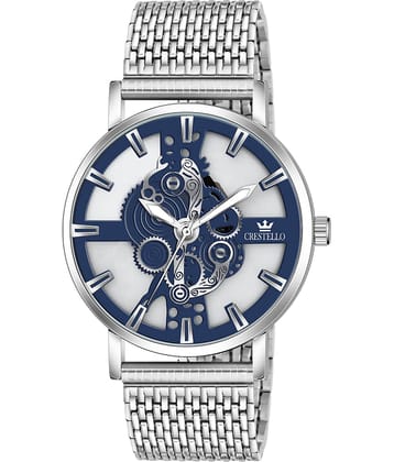 Crestello Silver Metal Analog Men's Watch