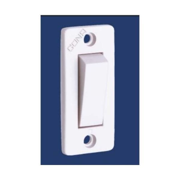 Cona 6A 1 Way Gold Super White Switch 1061 PACK OF 30 - Electricals | Buy online on ZillyBuy