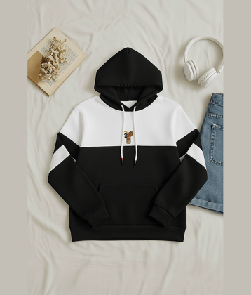 Try This Cotton Blend Hooded Men's Sweatshirt - Black ( Pack of 1 )