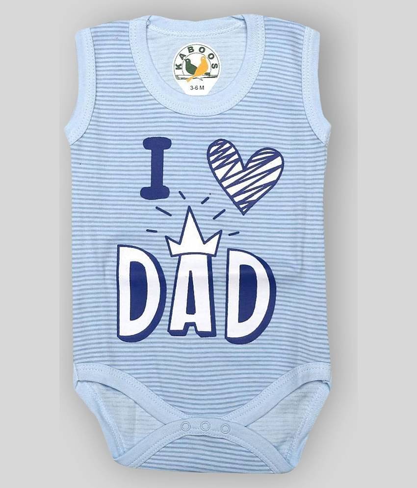 KABOOS Pack of 1 Baby Boys Cotton Bodysuit ( Blue )