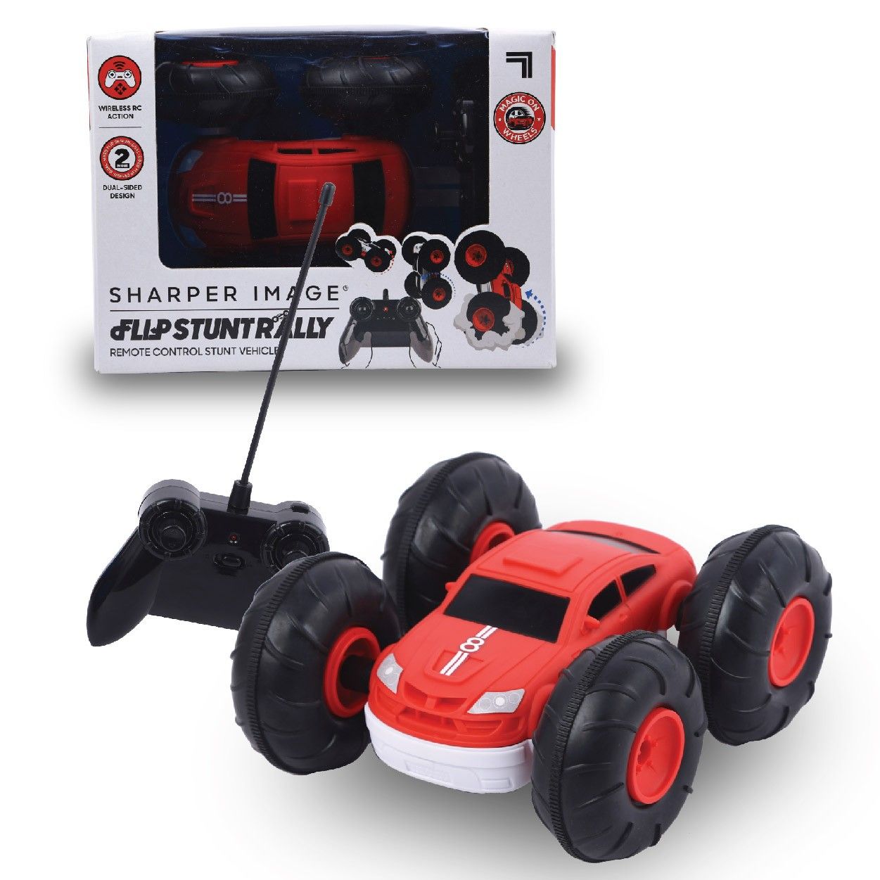 Sharper Image Flip Stunt Rally Wireless Remote Controlled Car For Kids 6 Years and Above