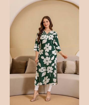 Kapadia Women Rayon Embroidered Straight Kurti ( Multicolor )