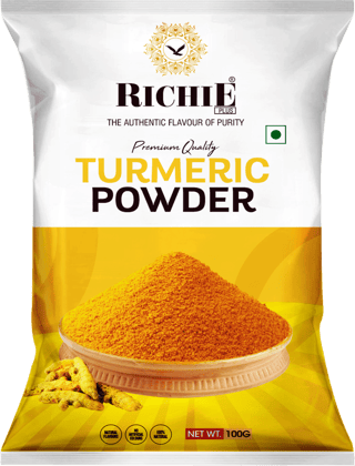 Richie Spices - Turmeric / Haldi Powder, No Artificial Colors, 100 gm Each - Pack of 10