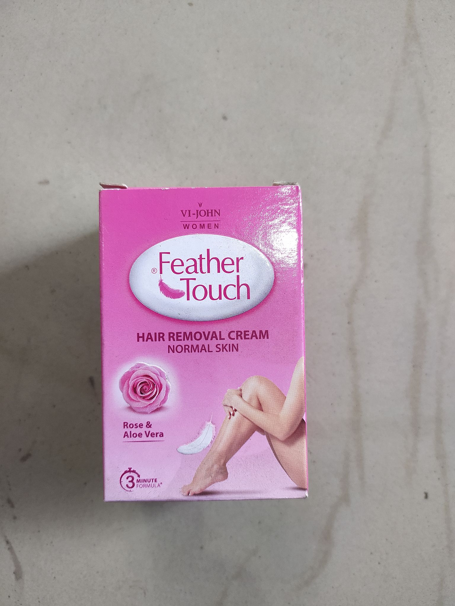 vi john feather touch hair removal cream rose aloe vera