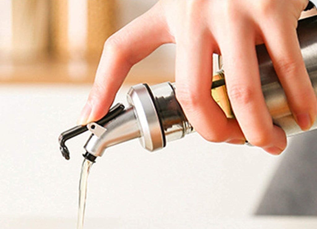 Glass Oil Dispenser With Funnel | 500 ML | Airtight Square Glass Bottle For Kitchen Olive Oil, Vinegar, Cooking Oil, Soy Sauce And Other Liquids | Pack of 2 |