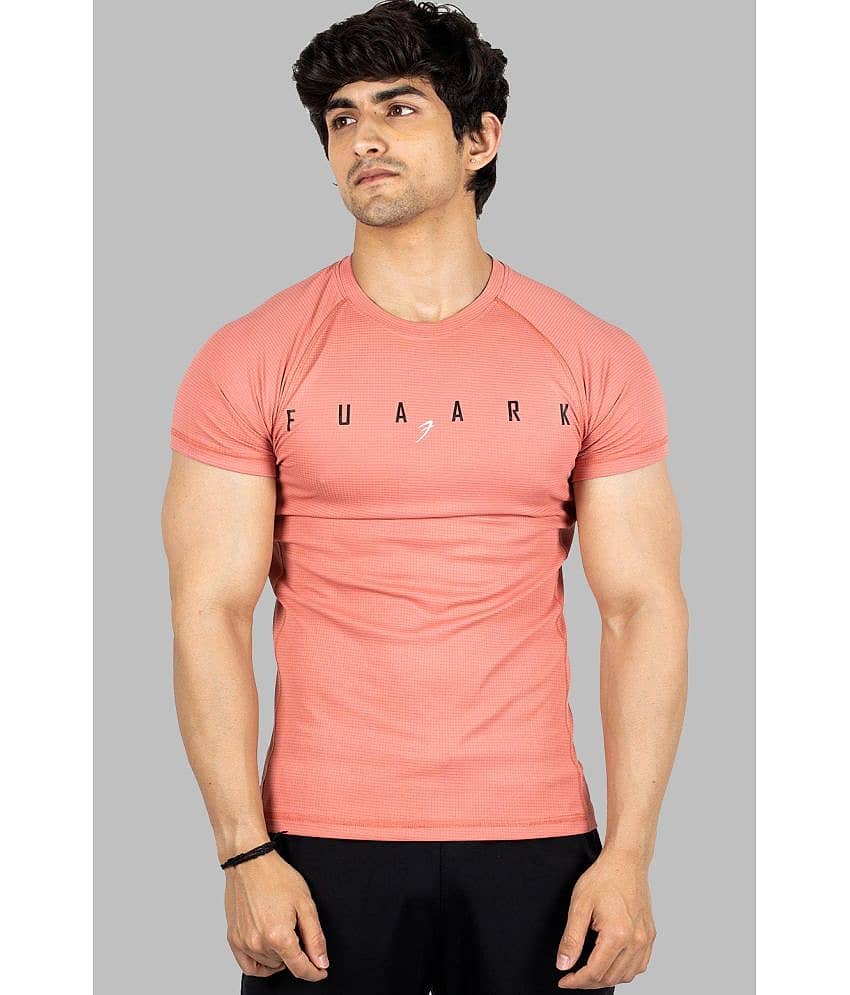 Fuaark - Pink Polyester Slim Fit Men's Sports T-Shirt ( Pack of 1 )
