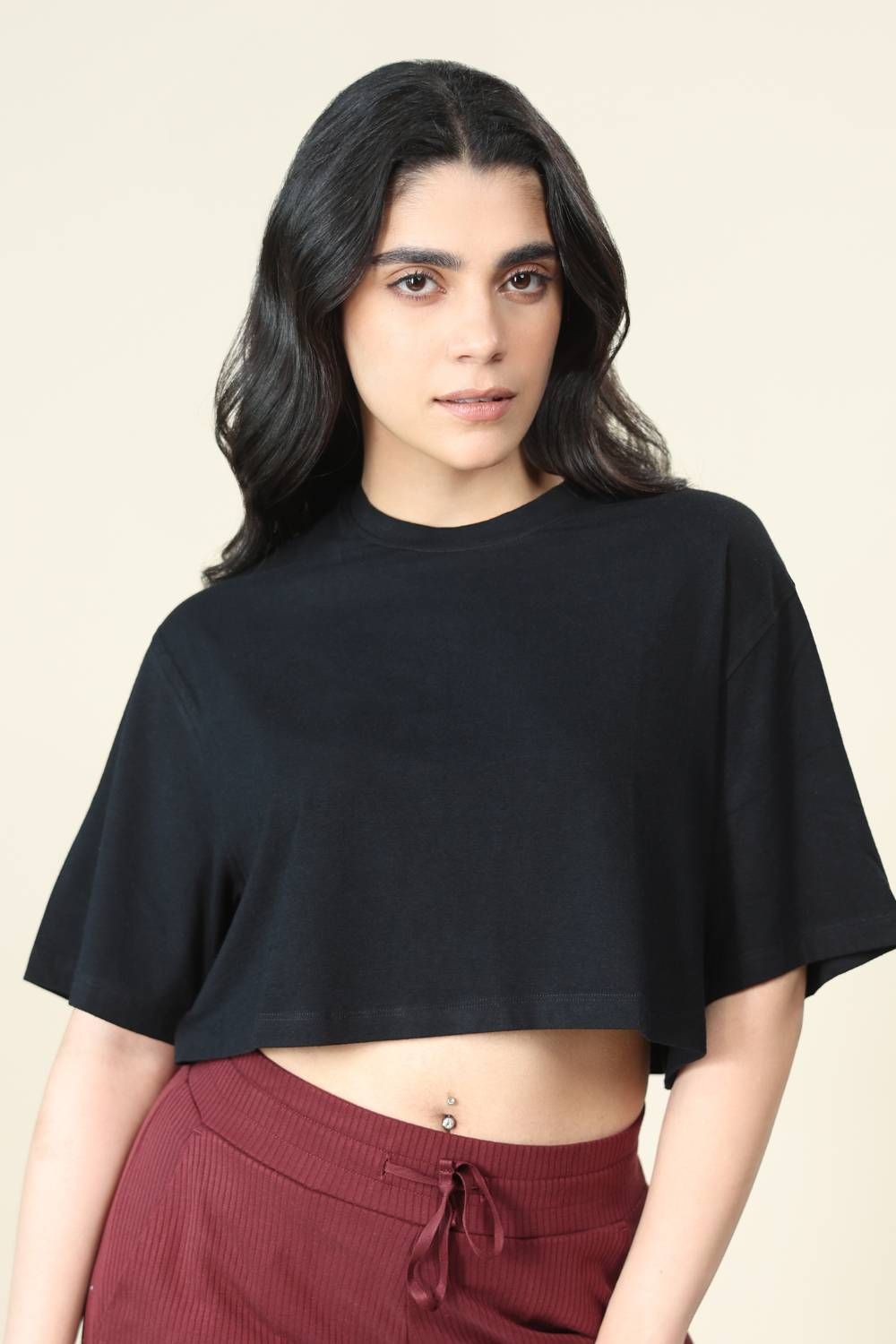 Bamboo Boxy Tee-XXS