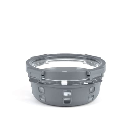 Borosil Klip N Store Plus 950 ml Round Glass Food Storage Container with Air Tight Glass Lid | Transparent