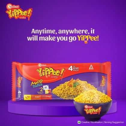 Sunfeast Yippee 4 In 1 Mood Masala Noodles 280 Gms