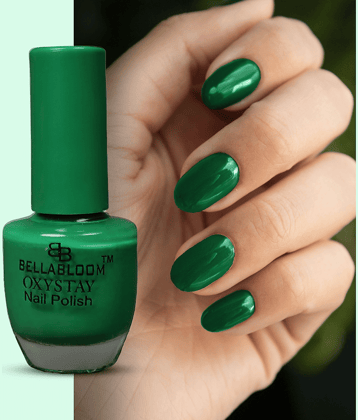 BELLABLOOM Dark Green Nail Polish, Long Lasting, Glossy Finish, 10ml ( Pack of 1 )