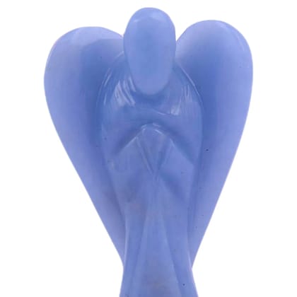 Angelite Angel | Handcarved Statues Figurines Stone of Good Luck - Reiki, Healing Crystal for Physical, Emotional & Spiritual Imbalance | Positive Vibes Energy(KI_68)  by Krishna Impex