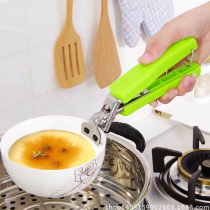 Stainless Steel Home Kitchen Anti-Scald Plate Take Bowl Dish Pot Holder (Pack of 2)