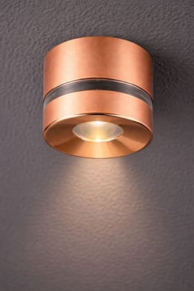 SPARKWORLD Golden Aluminium LED Surface Light Spot Light Ceiling Lamp (Gold) | Colour: Halo