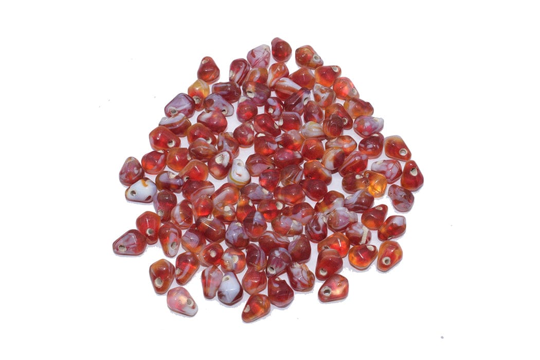Chevron Glass  beads, 6-layer glass chevron beads, Venetian chevron, trade bead Venetian, African trade bead, vintage Murano glass beads , BWSRON-068-Per Packet of 460 Pieces (100 Gram) / 7X5 MM