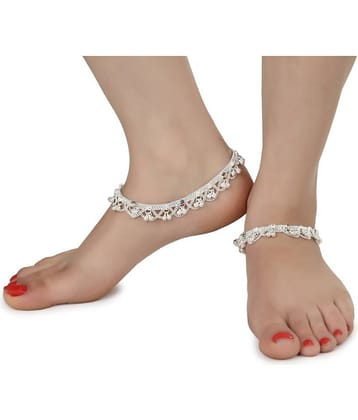 AanyaCentric - Silver Anklets ( Pack of 1 )