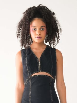 RUB-OFF ARCHED CROP TOP-XS