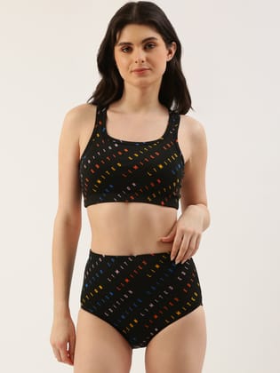 Women Black Beach Set-S