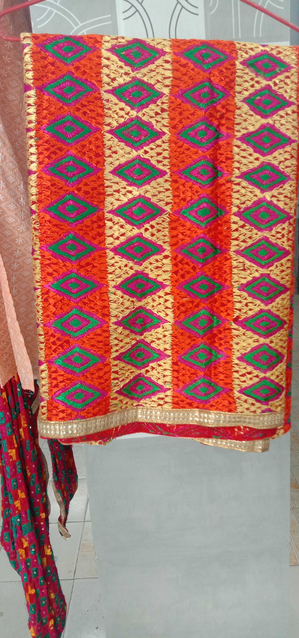 Punjabi Traditional Phulkari Duptta for Women/girls