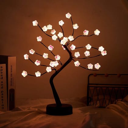 GLOWSERIE Artificial Flower Tree LED Lamp for Home & Bedroom Decor