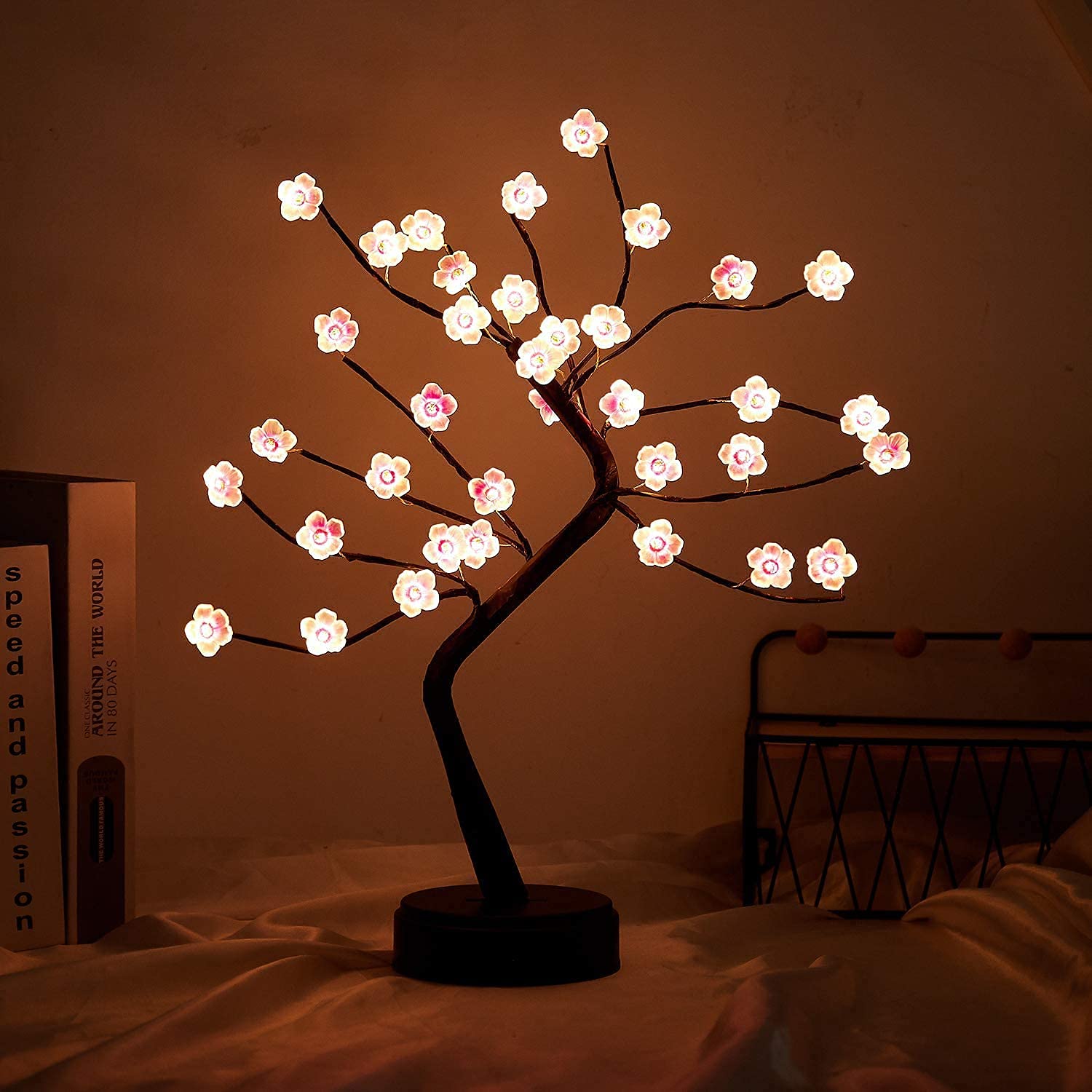 GLOWSERIE Artificial Flower Tree LED Lamp for Home & Bedroom Decor