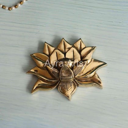 Brass Lotus Wall Hanging - 5.5 Inch Height