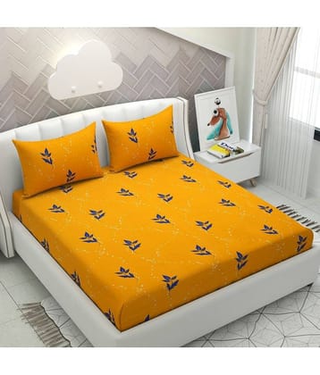 HIDECOR Microfiber Double Bedsheet ( Yellow )