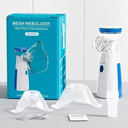 Portable Mesh Nebulizer, Effective for Cough, Asthma Silent and Compact Nebulizer Machine for Adult and Kids, Wireless Vaporizer Machine With Respiratory Mask Portable Mesh Nebulizer, Effective for Cough, Asthma Silent and Compact Nebulizer Machine for Adult and Kids, Wireless Vaporizer Machine With Respiratory Mask