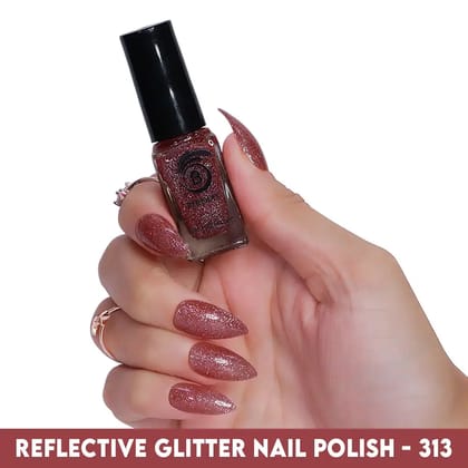GLITTER NAIL POLISH-Cherry Pink