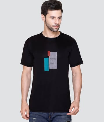 Zeffit Polyester Regular Fit Printed Half Sleeves Men's T-Shirt - Black ( Pack of 1 )