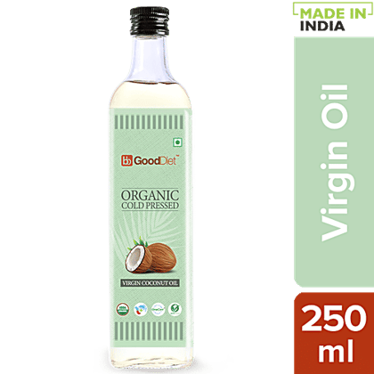 GoodDiet Organic Cold Pressed Virgin Coconut Oil, 250 ml