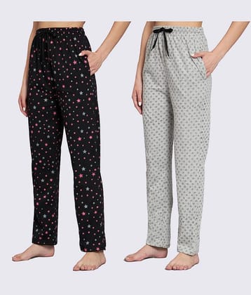 Canblar Multicolor Cotton Womens Nightwear Pajamas ( Pack of 2 ) - None