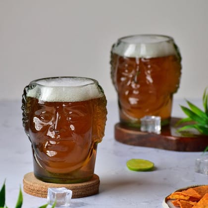 Old Monk Quirky Glasses 600 ML-Old Monk Quirky Glasses 600ML (Set of Two)