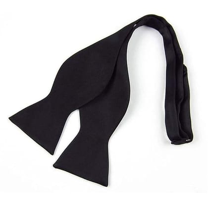 VOICI Men's Velvet & Satin oversized Bow & Pocket Square Tie Black Color Free Size best for Tuxido dinner jackets - Black Self knot VOICI Men's Velvet & Satin oversized Bow & Pocket Square Tie Black Color Free Size best for Tuxido dinner jackets - Black Self knot