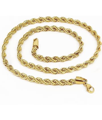 FASHION FRILL Gold Plated Chain ( Set of 1 )
