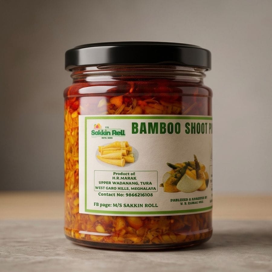 Bamboo Shoot Pickle - 250 gm - One glass jar