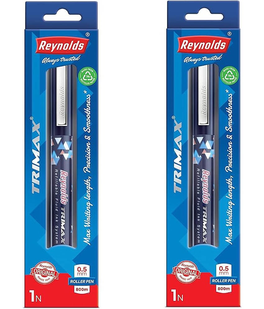 Reynolds Trimax Ball Pen 1 Pcs Black (Pack of 2)