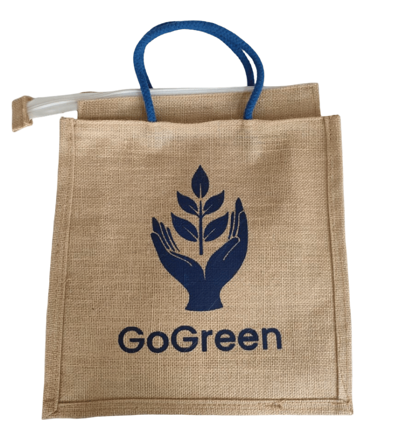 GoGreen Jute Tote Bag - Eco-Friendly Shopping Bag