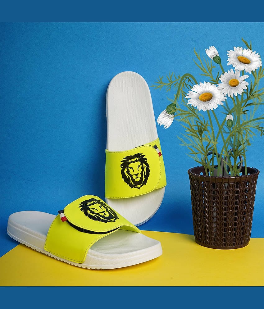 PERY PAO Yellow Men's Slide Flip Flop